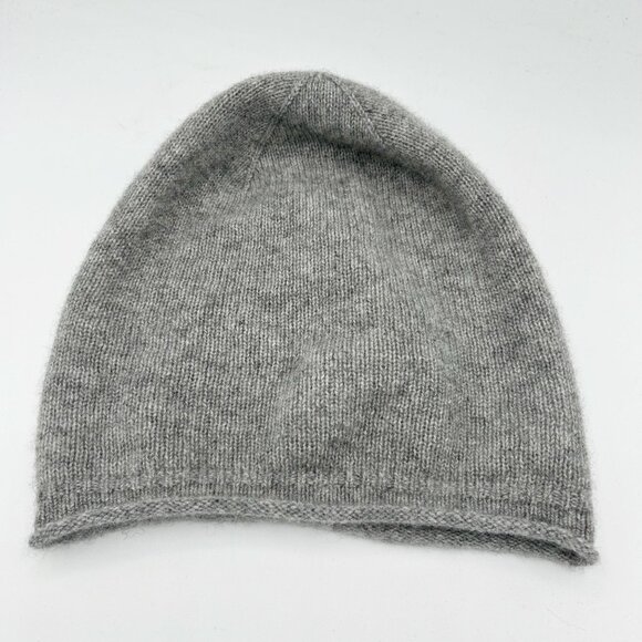 Quince Gray Cashmere Beanie Hat Classic Winter One Size Women's - Picture 1 of 3